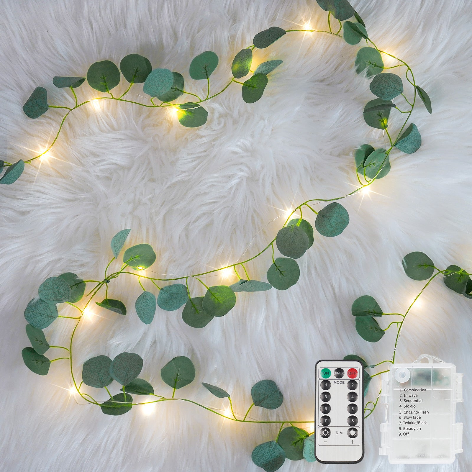 SUDDUS Vine Fairy Lights with Remote