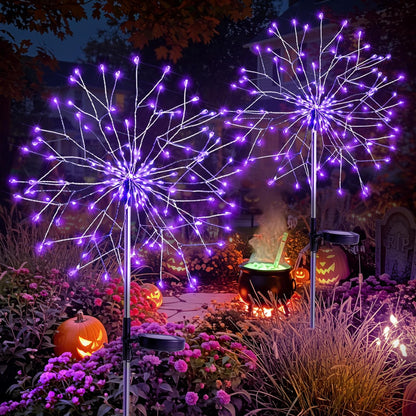 SUDDUS Solar Firework Garden Lights – 2 Pack 150 LED Outdoor Waterproof Fairy Lights for Yard, Pathway, Patio, Party & Holiday Decor