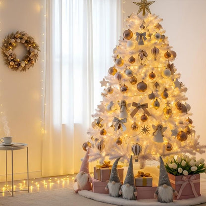 SUDDUS Indoor String Lights with Remote, Plug-in Warm White Fairy Lights with Timer & 8 Modes, Dimmable Waterproof Twinkle Lights for Bedroom, Tree, Patio, Garden, Party