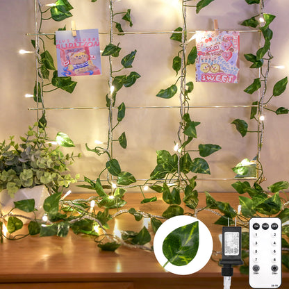 lighting for pothos SUDDUS 100 LED Leaf String Lights