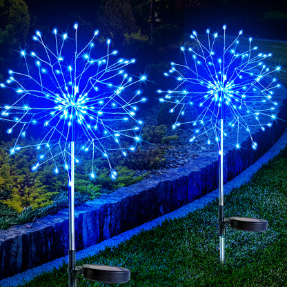 SUDDUS Solar Firework Garden Lights – 2 Pack 150 LED Outdoor Waterproof Fairy Lights for Yard, Pathway, Patio, Party & Holiday Decor