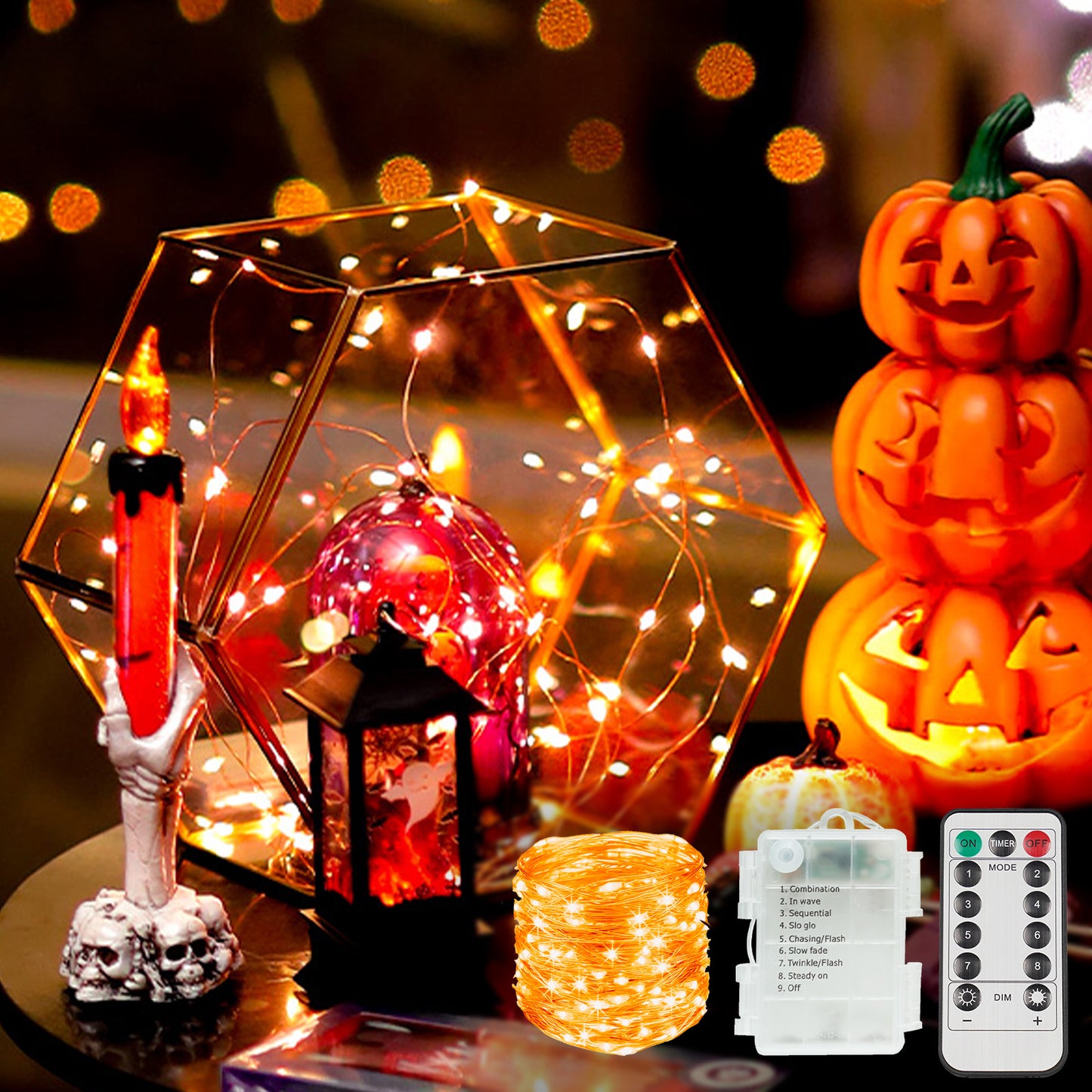 SUDDUS Fairy Lights - Battery Operated 66FT/33FT LED String Lights with Remote & Timer | Outdoor Christmas Patio Decor
