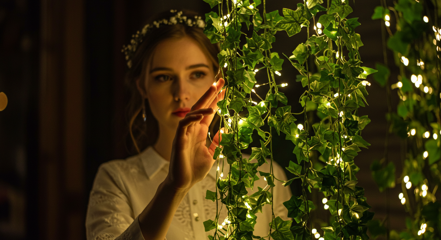 SUDDUS  Vine Fairy Curtain Lights – 200 LED 6.5x6.5ft Remote-Controlled Lights for Bedroom, Dorm, Wedding & Indoor Outdoor Decor